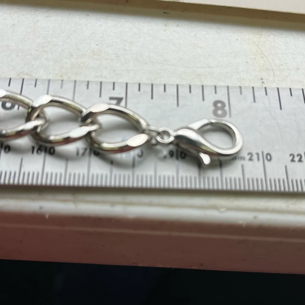 Silver Chunky Chain Link Bracelet -Statement Jewelry